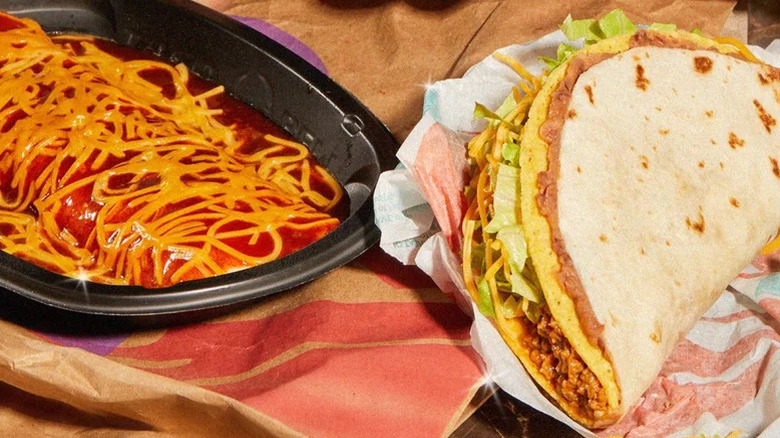 Product shot of Taco Bell Double Decker taco
