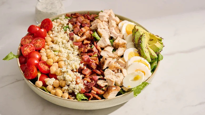 Protein-packed Cobb salad in large bowl