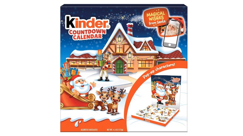 Kinder Countdown Calendar box against a white background