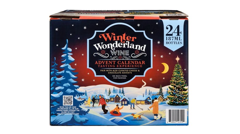 Winter Wonderland Wine Tasting Advent Calendar against white background