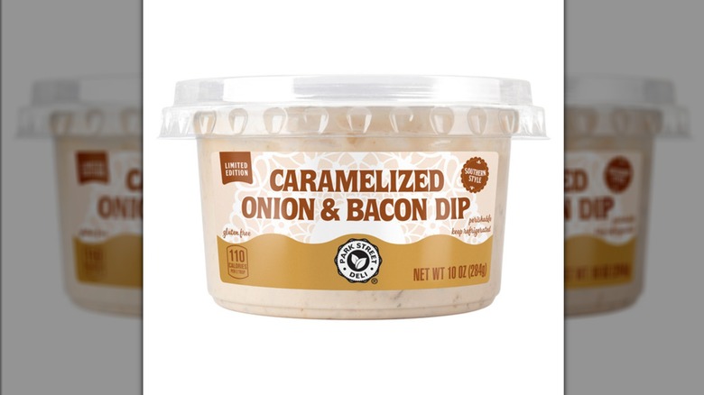 Container of Park Street Deli Caramelized Onion & Bacon Dip