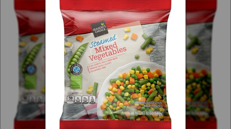 Bag of Season's Choice Steamable Frozen Mixed Vegetables