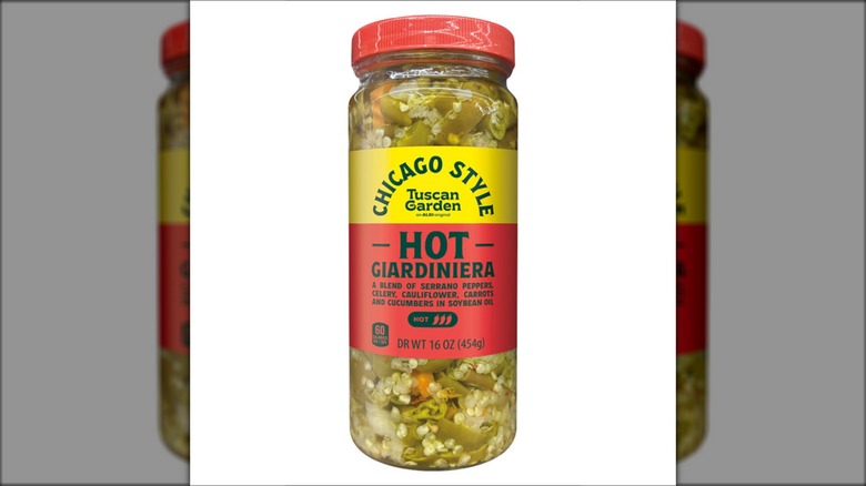 Jar of Tuscan Garden Hot Giardiniera