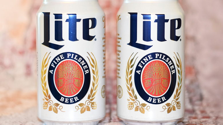Two cans of Miller Lite shown side by side