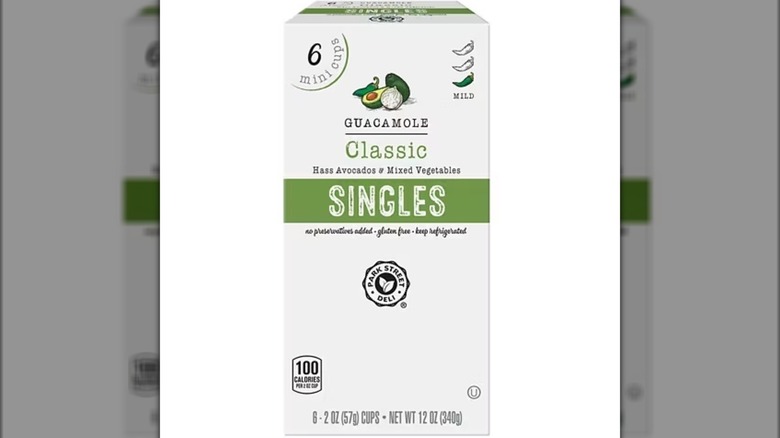 Guacamole single packaging from Aldi