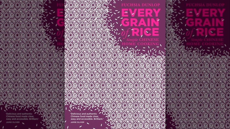 A mirrored image of the Every Grain of Rice cookbook