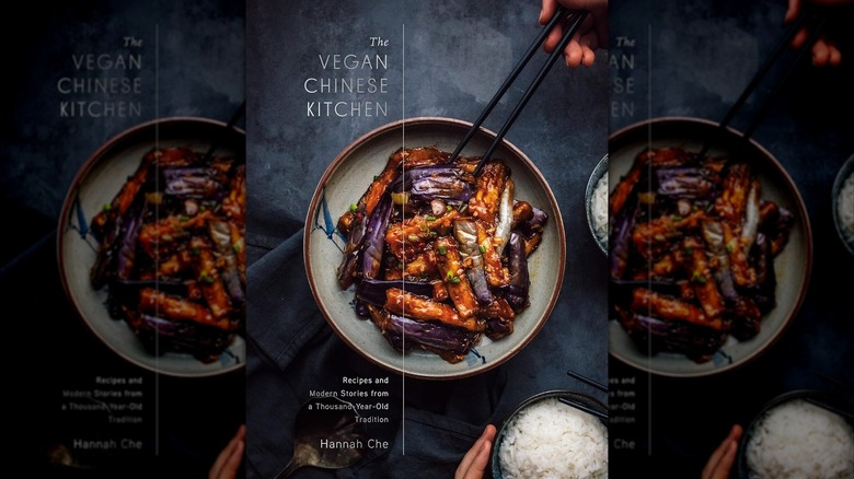 A mirrored image of The Vegan Chinese Kitchen cookbook