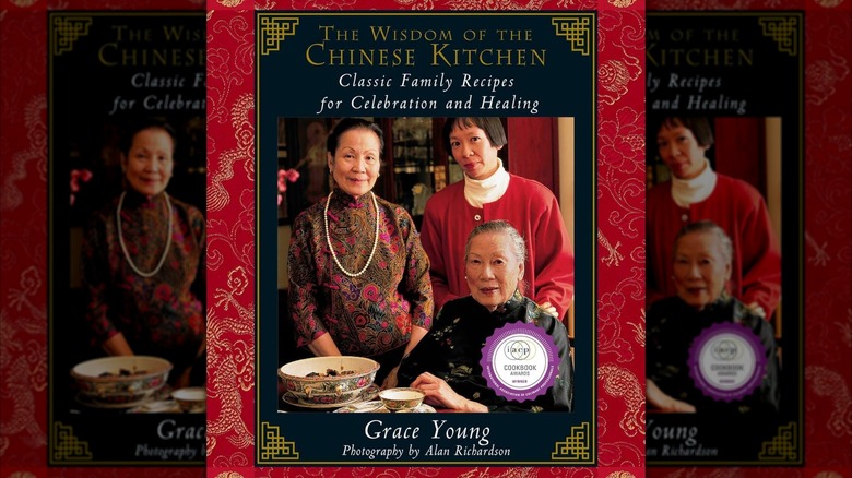 A mirrored image of The Wisdom of the Chinese Kitchen cookbook