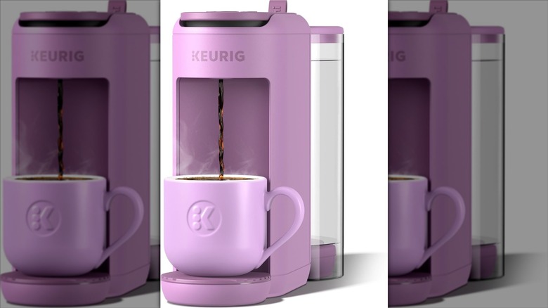 Wild-orchid-colored Keurig K-mini mate plus single-serve K-cup pod coffee maker