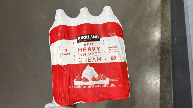 kirkland signature heavy whipped cream package
