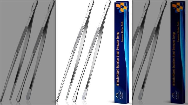 Jetkong Grill Tweezer Tongs two on white background