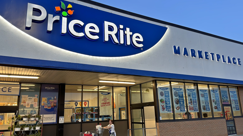 Price Rite store with dusky sky in background