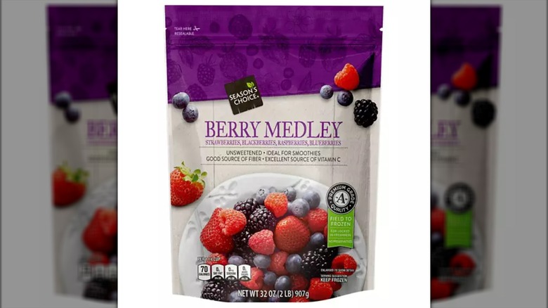 Package of Season's Choice Frozen Berry Medley