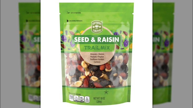 Package of Southern Grove Seed & Raisin Trail Mix