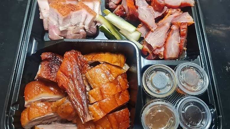 Roast duck and sauces at King Duck