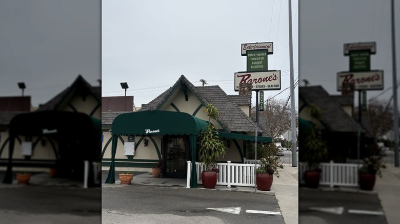 Barone's seen from the outside on an overcast day