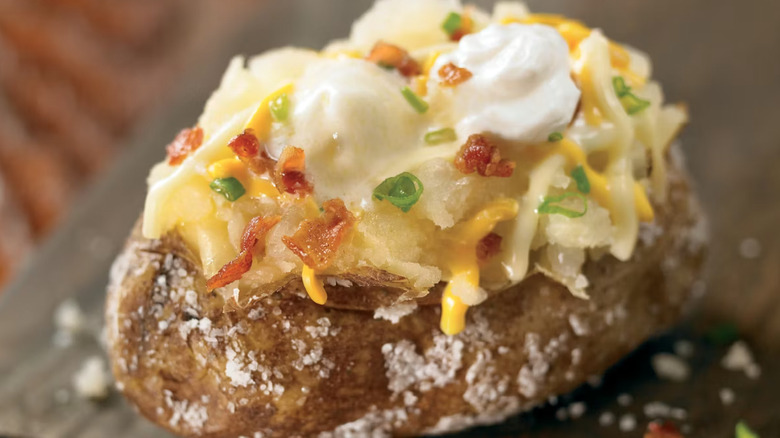 The dressed baked potato from Outback Steakhouse