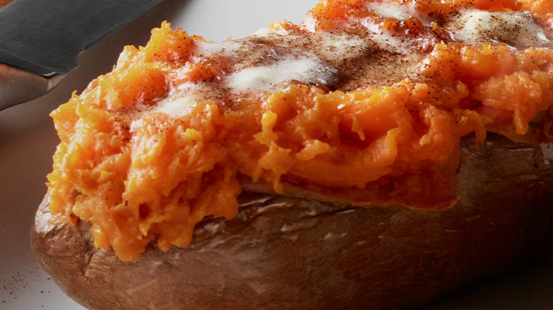 The sweet potato product shot from LongHorn Steakhouse