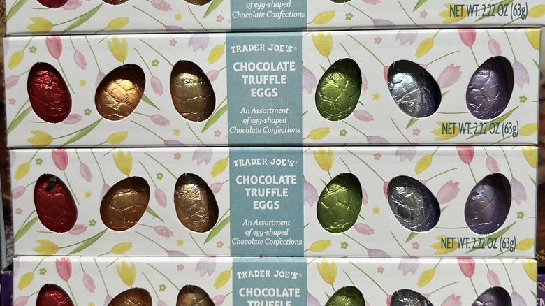 chocolate truffle eggs in package
