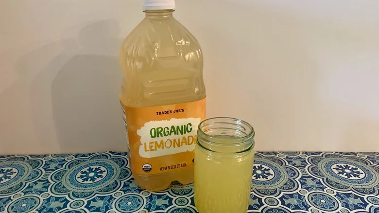 Organic lemonade in a glass
