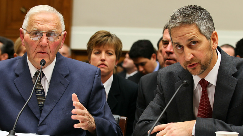 Jack and Peter DeCoster, of Wright County Eggs, testifying before Congress during its investigation into a massive 2010 egg recall