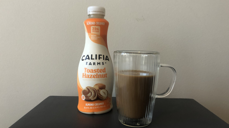 Califia Farms toasted hazelnut almond creamer.