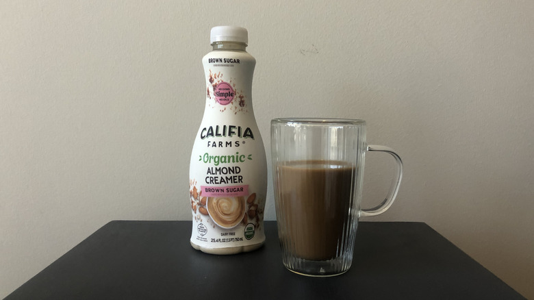 Califia Farms organic brown sugar almond creamer.