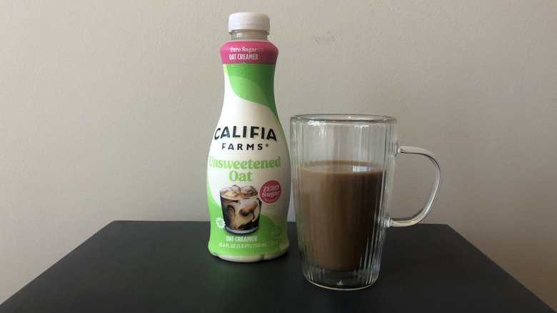 Califia Farms unsweetened oat milk creamer.