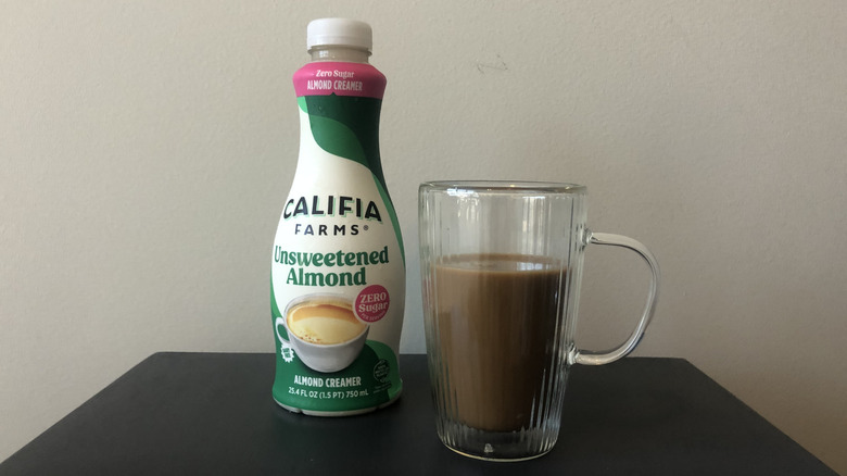 Califia Farms unsweetened almond milk creamer.