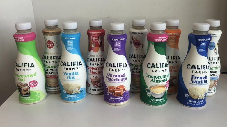 10 bottles of Califia Farms non dairy creamers.