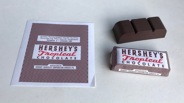 Replica of Hershey's Tropical Chocolate Bar and wrapper