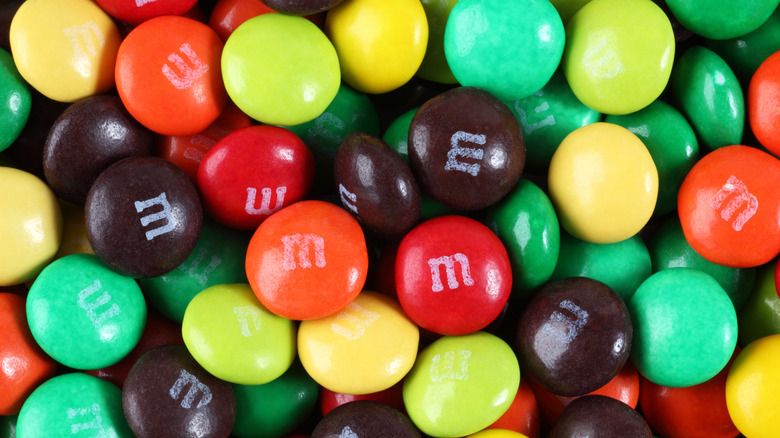 close up of m&m candies