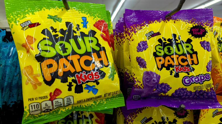 sour patch kids baggies on store shelf