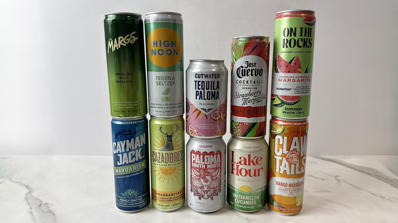 10 cans and brands of RTD tequila cocktails