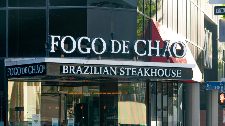 Fogo de Chao Brazilian steakhouse sign on building