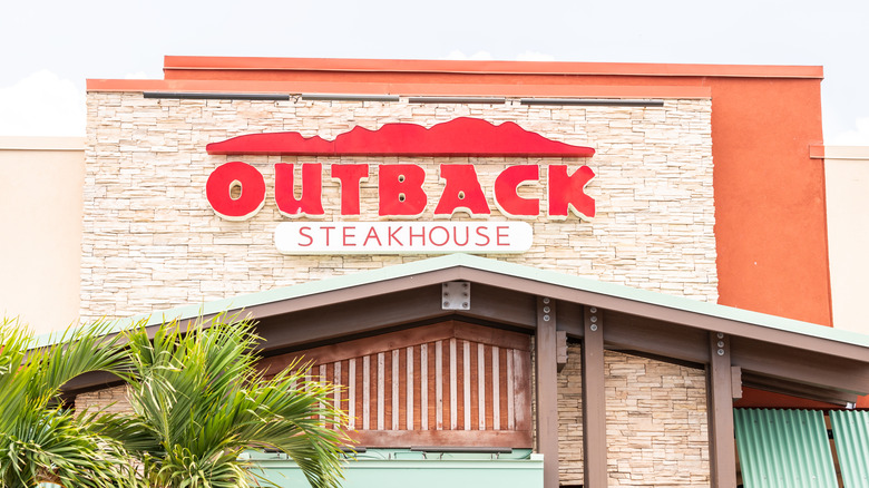 Outback Steakhouse sign on building