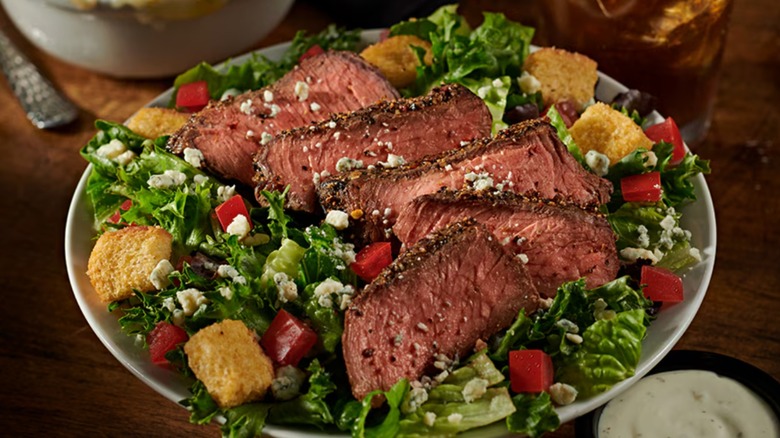 steak salad from Longhorn for lunch