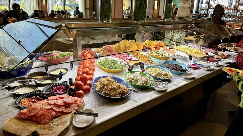 Colorful salad bar at Fogo de Chao