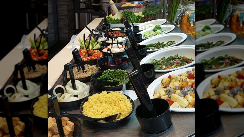 Salad bar at Sizzler restaurant chain