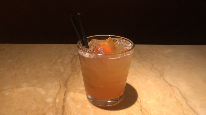 Whiskey Smash cocktail from Cheesecake Factory.