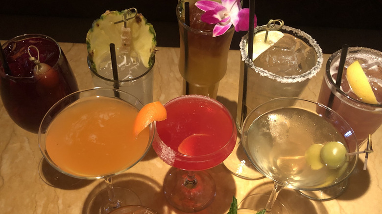 10 different specialty cocktails from Cheesecake Factory.