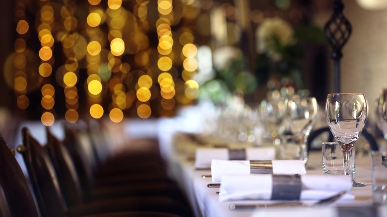 fancy looking restaurant with a blurred background