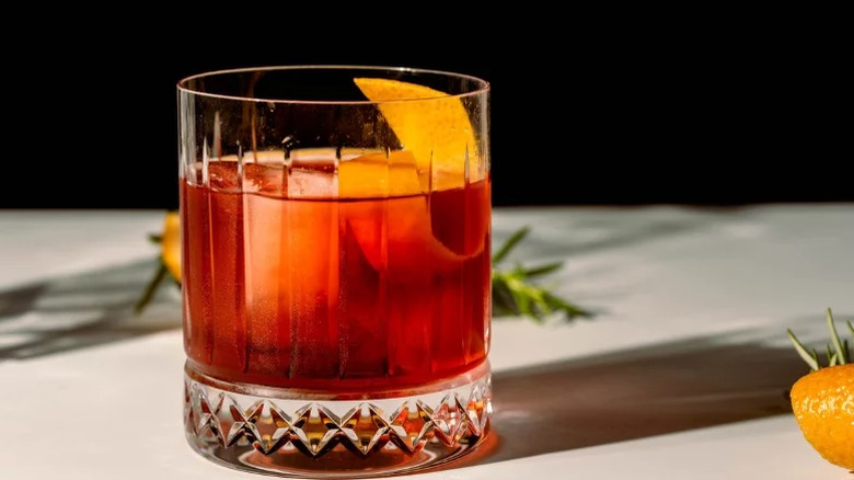 Negroni on a table