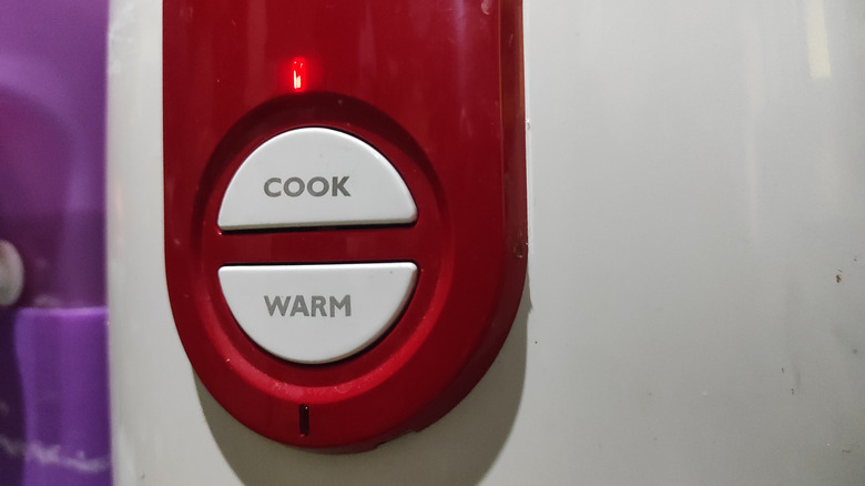 Rice cooker switch with cook and warm settings