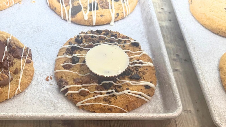 Picture of Reese's Oreo Big cookie in case at Hershey's Chocolate World