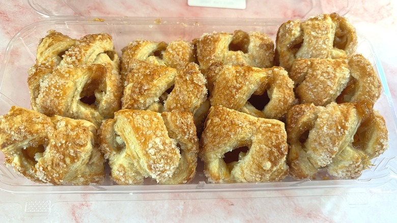 Box of Costco caramel apple strudel bites