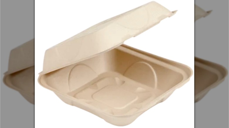 Image of World Centric Compostable Fiber Clamshell Container