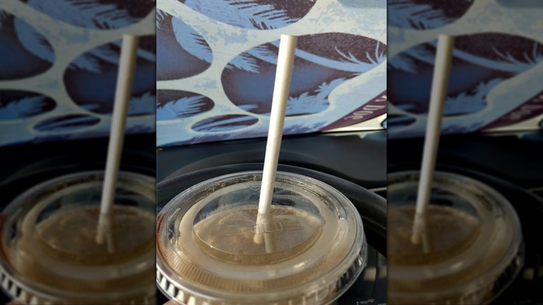 Paper straw in Costco food court drink