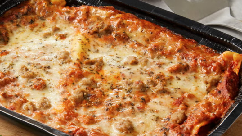Kirkland Signature Italian sausage and beef lasagna