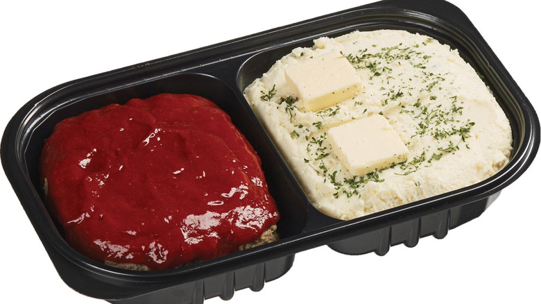 Costco Kirkland Signature meatloaf with mashed potatoes